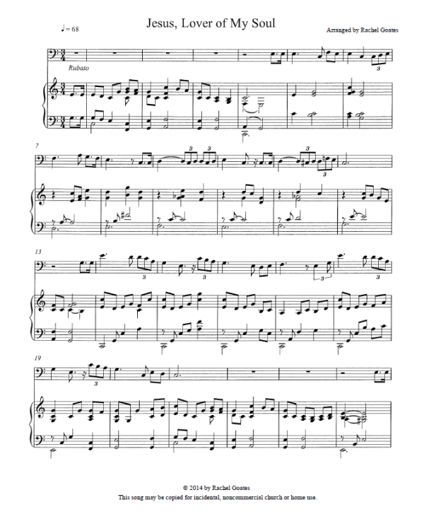 Jesus, Lover of My Soul Cello Solo (Goates)
